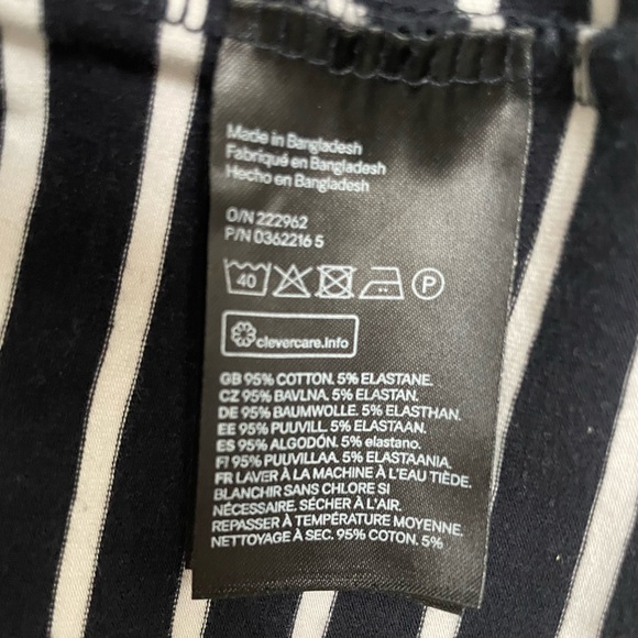 H&M Basic Blue/White Striped Dress - Picture 3 of 4